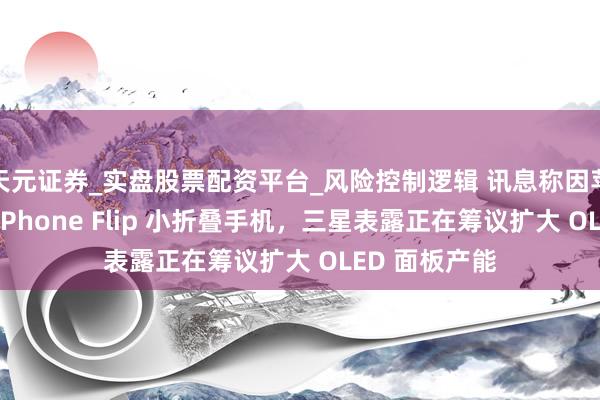 天元证券_实盘股票配资平台_风险控制逻辑 讯息称因苹果筹议推出 iPhone Flip 小折叠手机，三星表露正在筹议扩大 OLED 面板产能